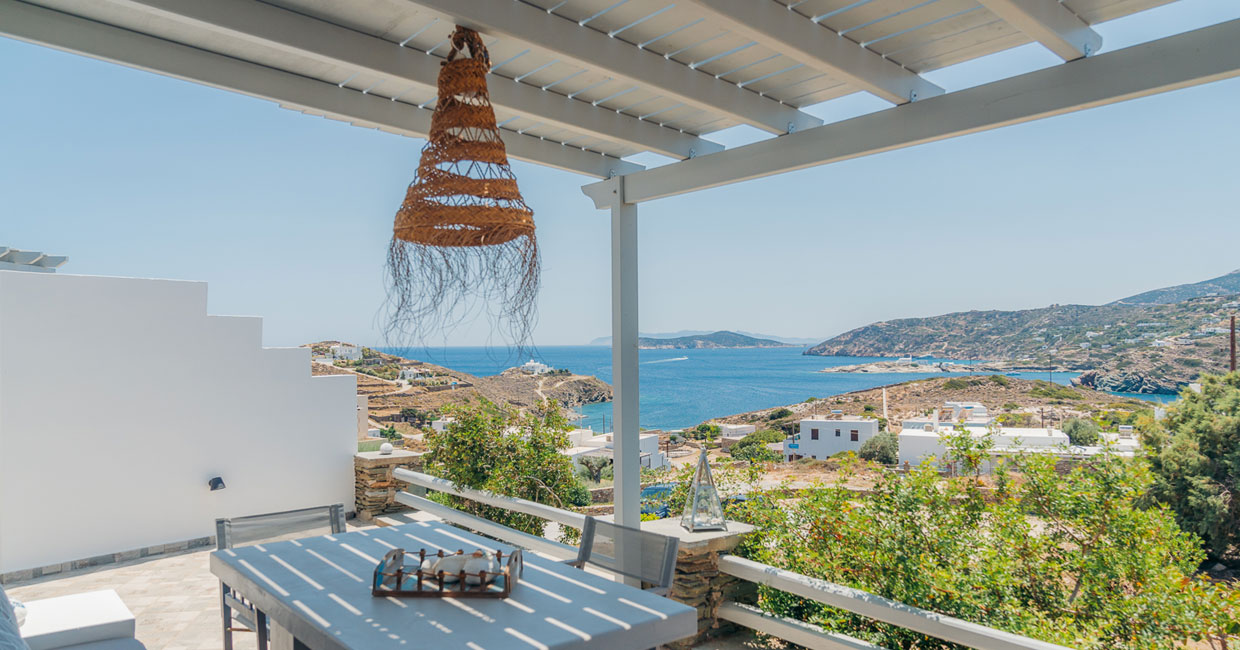 Θέα στη θάλασσα από το σπίτι Λυδία στη Σίφνο