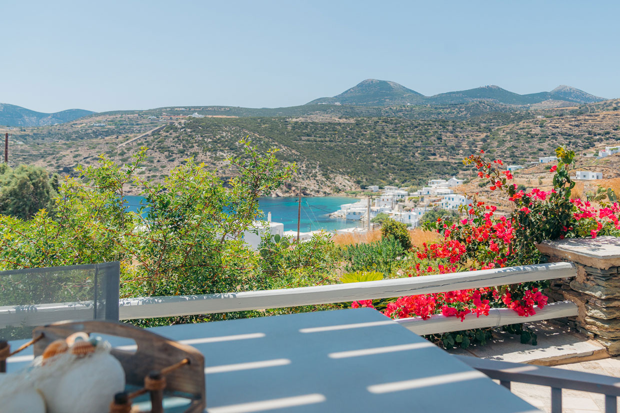 Σπίτι Λυδία στη Σίφνο - Βεράντα με θέα στη θάλασσα